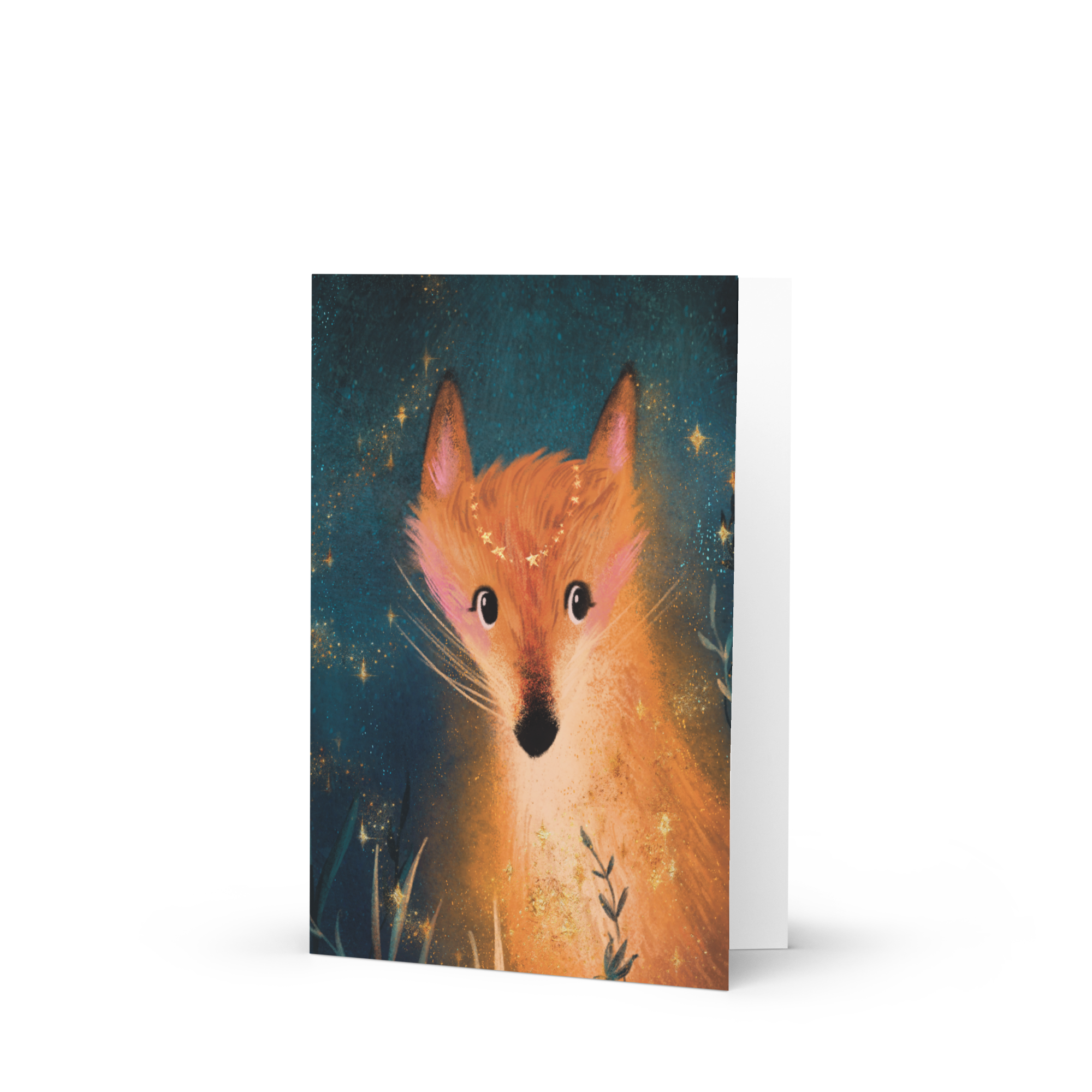 Midnight Fox Greeting Card