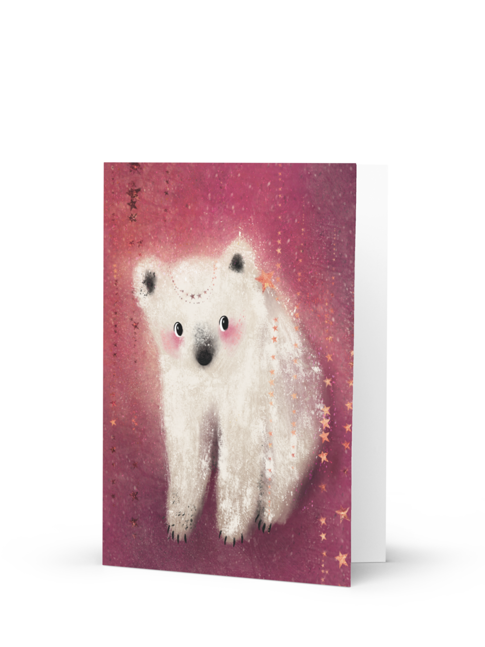 Starlight Polar Bear Greeting Card