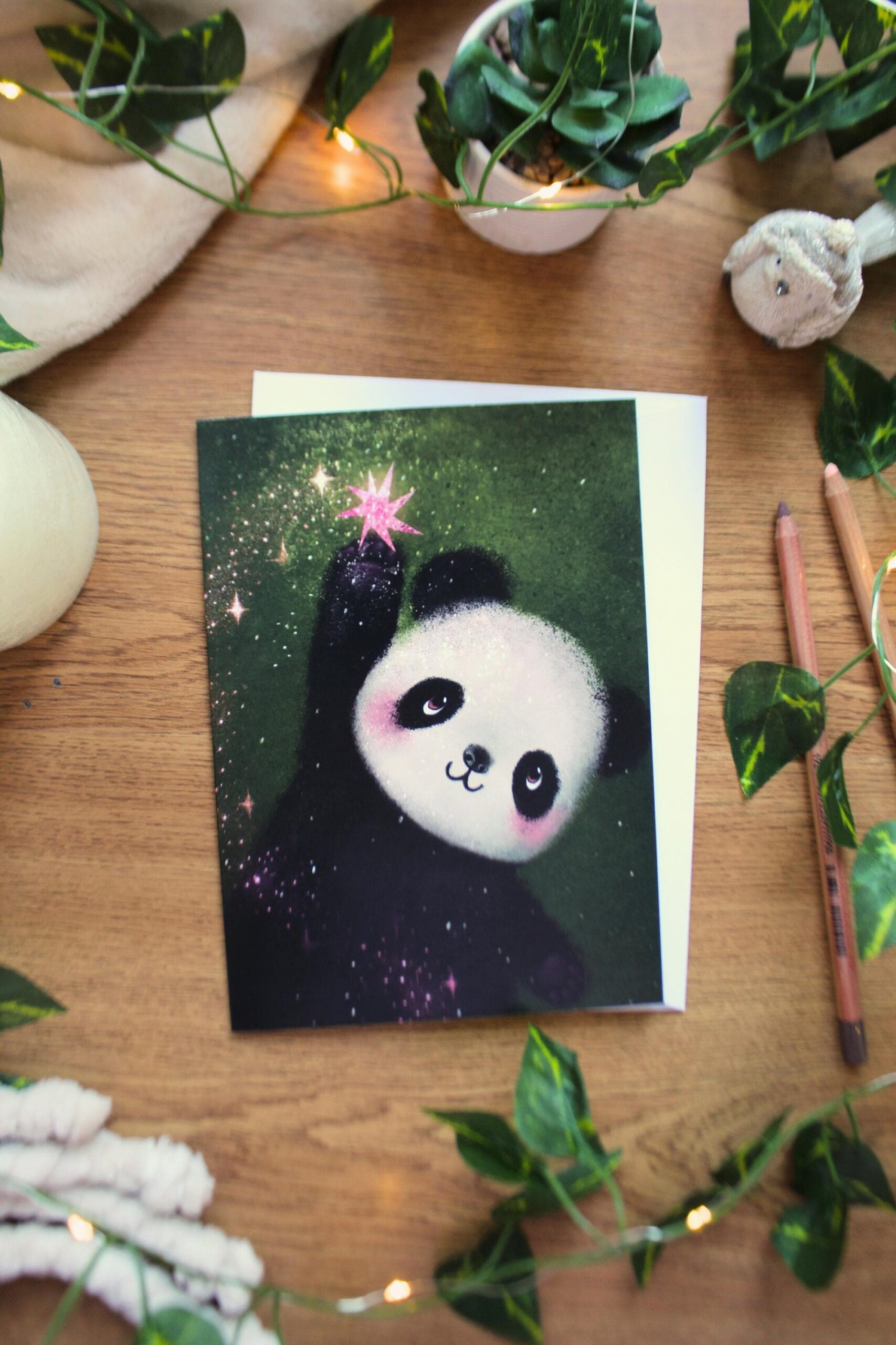 Panda Greeting Card | Blank Birthday Card