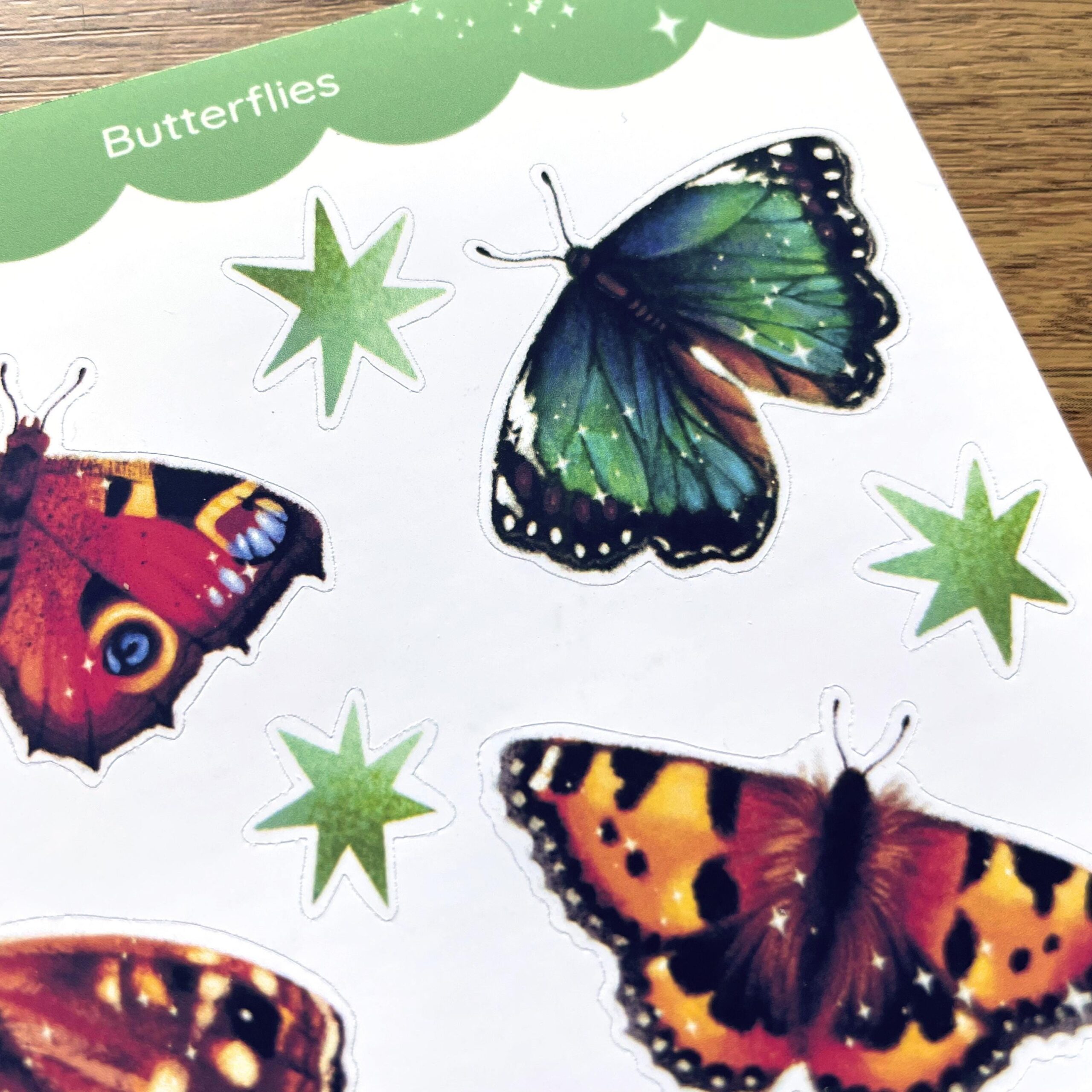 Butterfly Sticker Sheet, A6 Matte Paper Stickers, Hand Drawn Illustration - Image 2