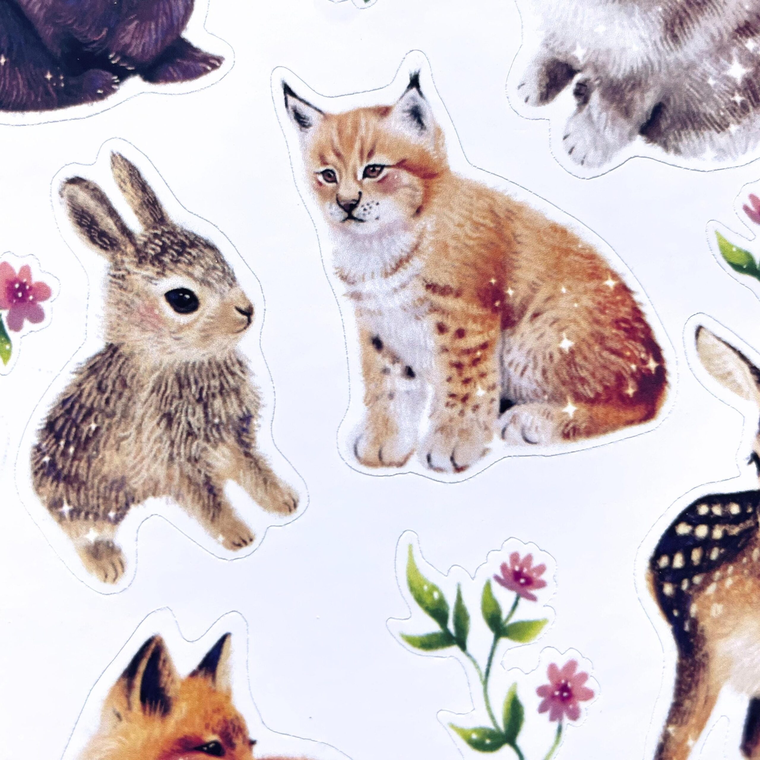 Baby Animals Sticker Sheet, A6 Matte Paper Stickers, Hand Drawn Illustration - Image 2